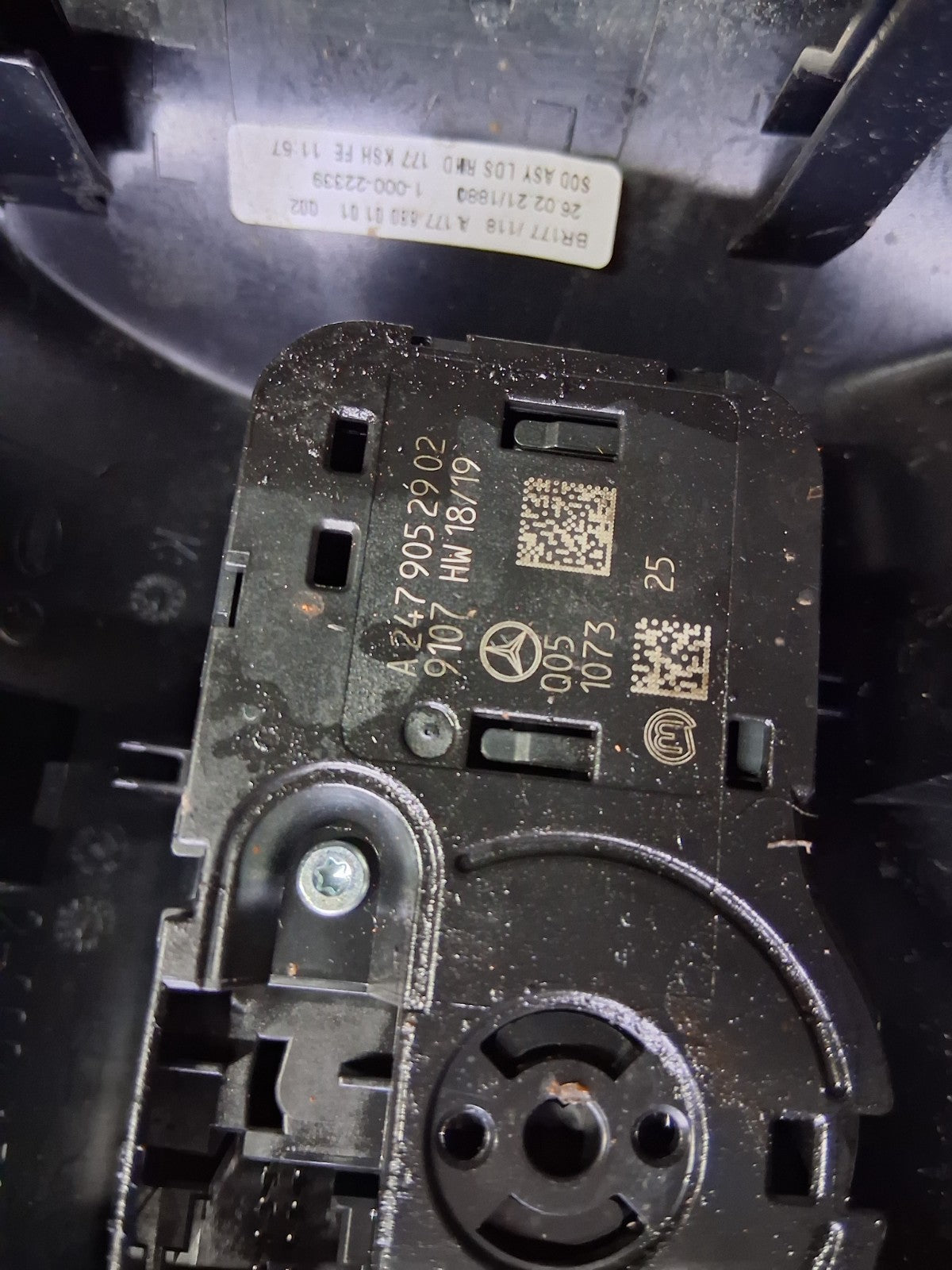 2021 MERCEDES A CLASS V177 HEADLIGHT ADJUSTER CONTROL SWITCH PANEL A2479052902