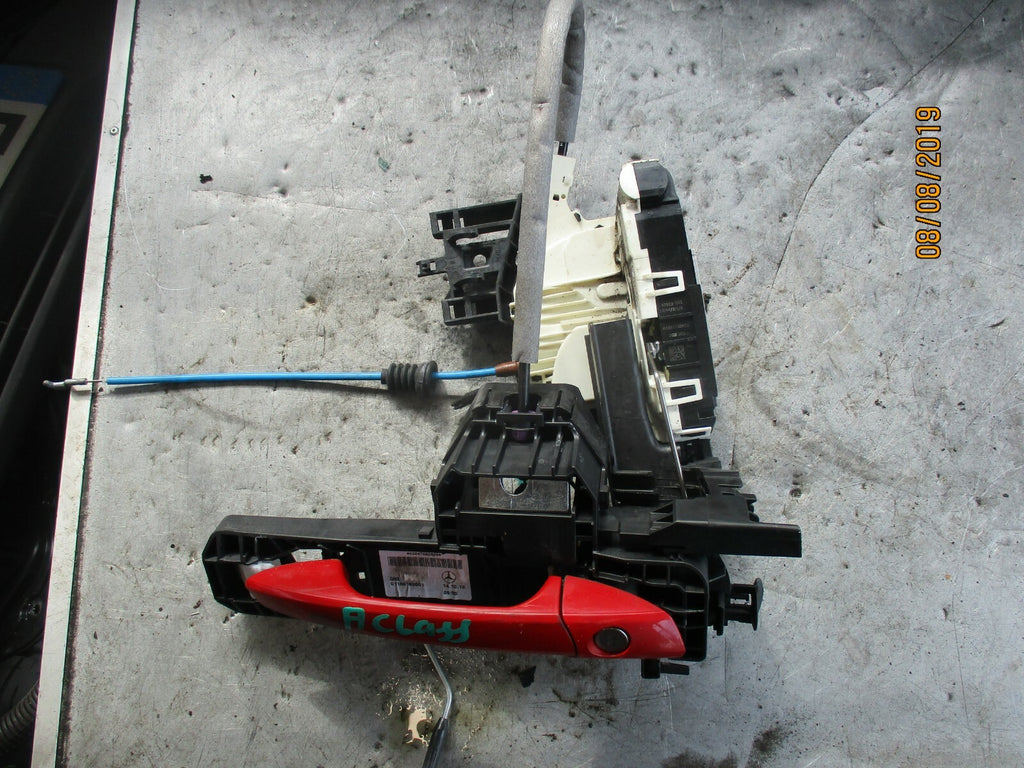 MERCEDES A CLASS W176 NSF PASSENGER SIDE FRONT DOOR LOCK MECH & RED HANDLE