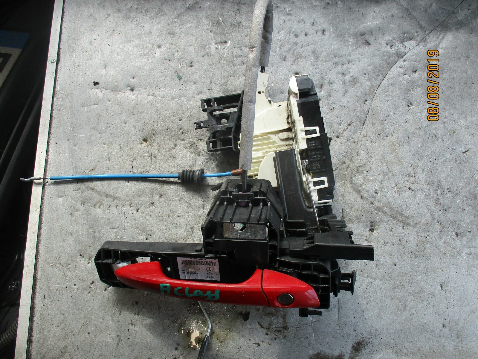 MERCEDES A CLASS W176 NSF PASSENGER SIDE FRONT DOOR LOCK MECH & RED HANDLE