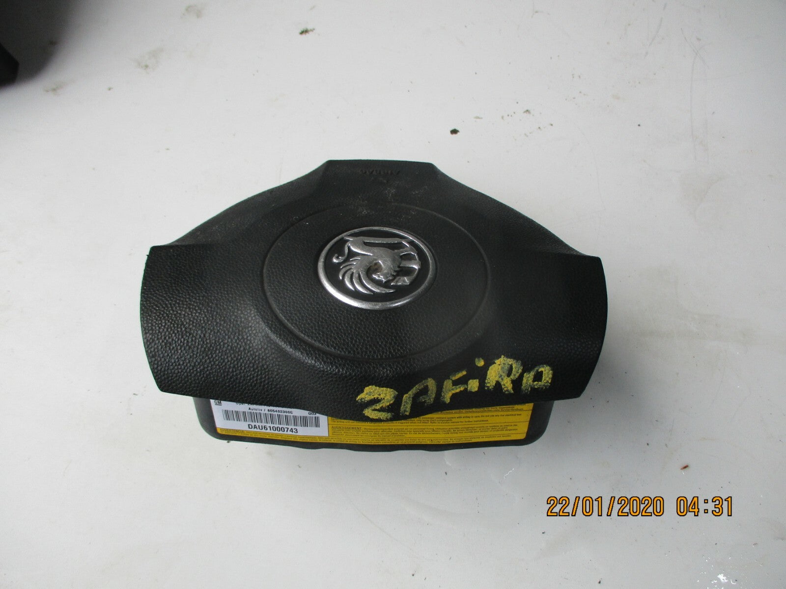 VAUXHALL ZAFIRA B MK2 2007 STEERING WHEEL AIR BAG AIRBAG UNIT ONLY 13111349