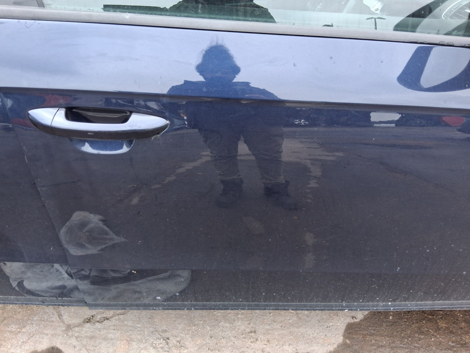 2014 VW VOLKSWAGEN PASSAT B7 SALOON OSF DRIVER SIDE FRONT RIGHT BARE DOOR BLUE