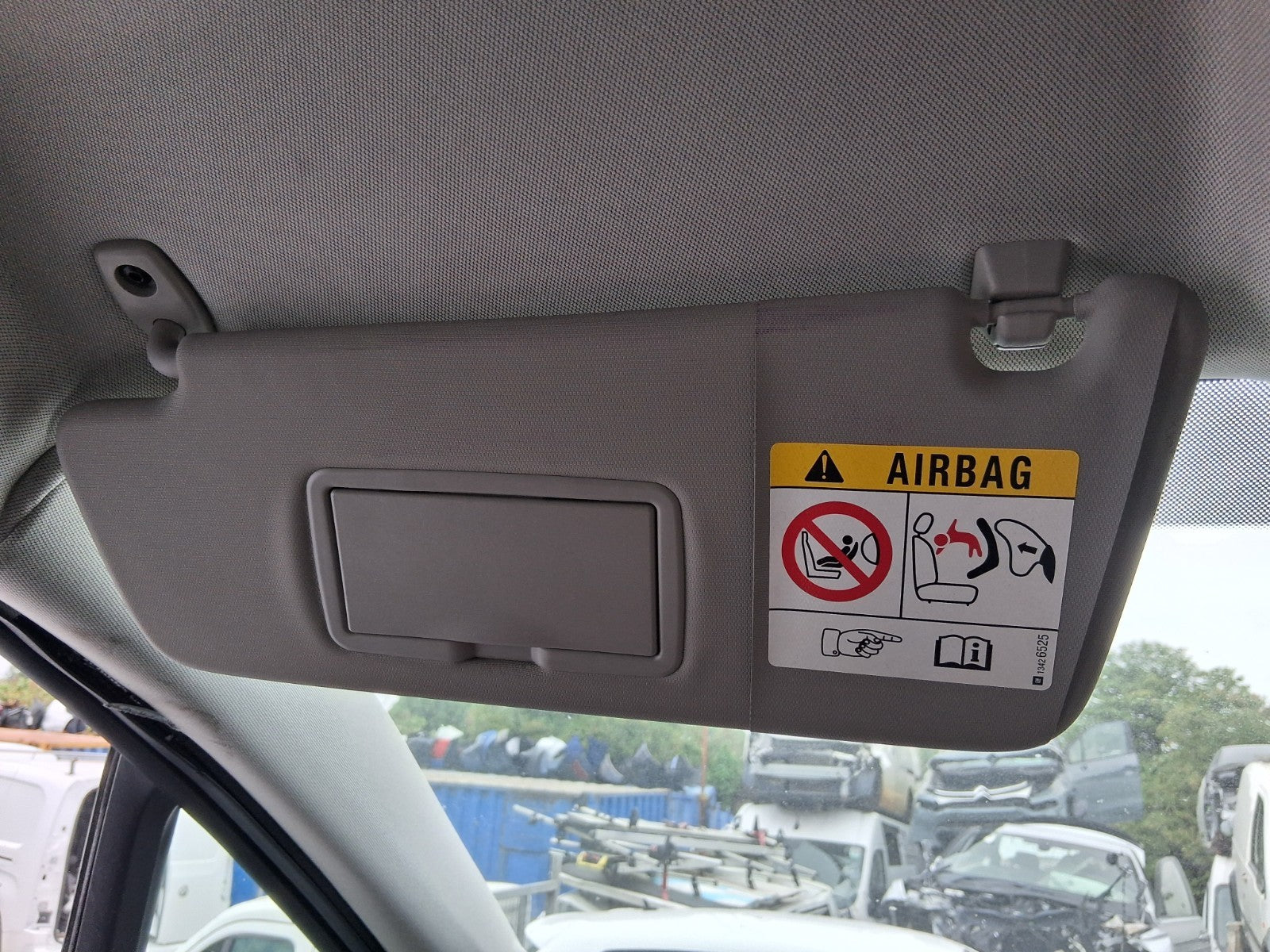 2017 VAUXHALL MERIVA B MK2 NSF PASSENGER SIDE FRONT LEFT SUN VISOR SHADE