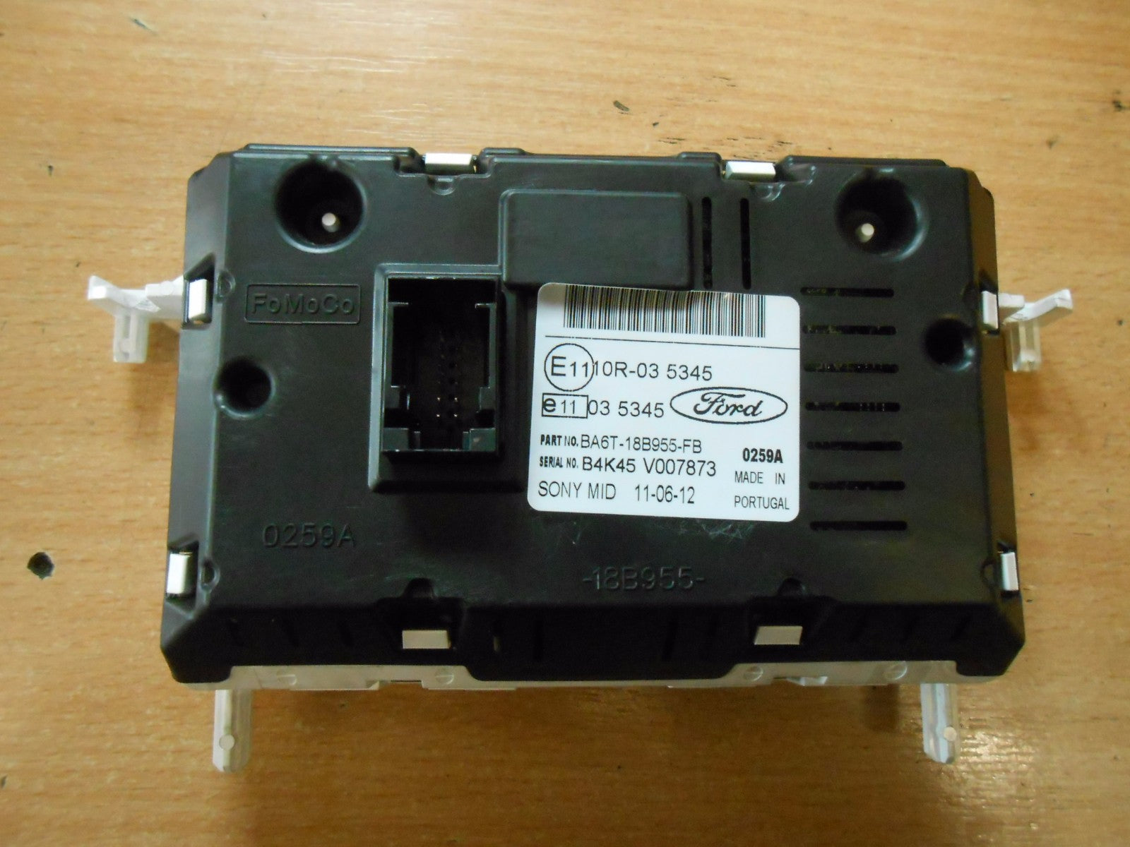 FORD FIESTA MK8 2014 MULTIFUNCTION STEREO DISPLAY SCREEN BA6T-18B955-FB