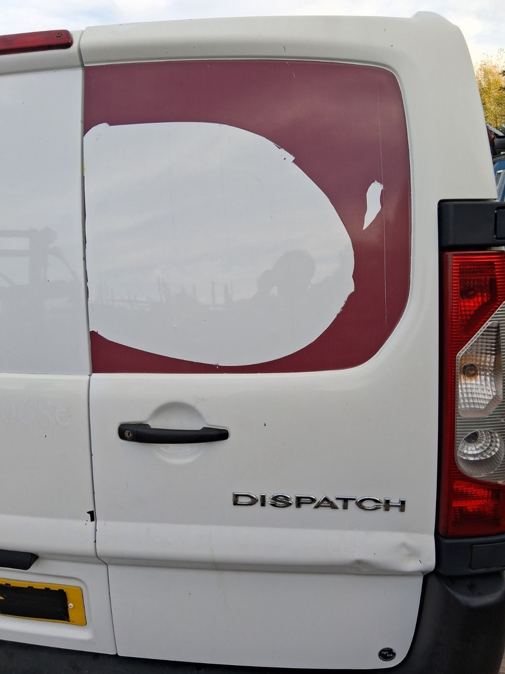 2016 CITROEN DISPATCH MK2 OSR DRIVER SIDE REAR RIGHT COMPLETE DOOR WHITE
