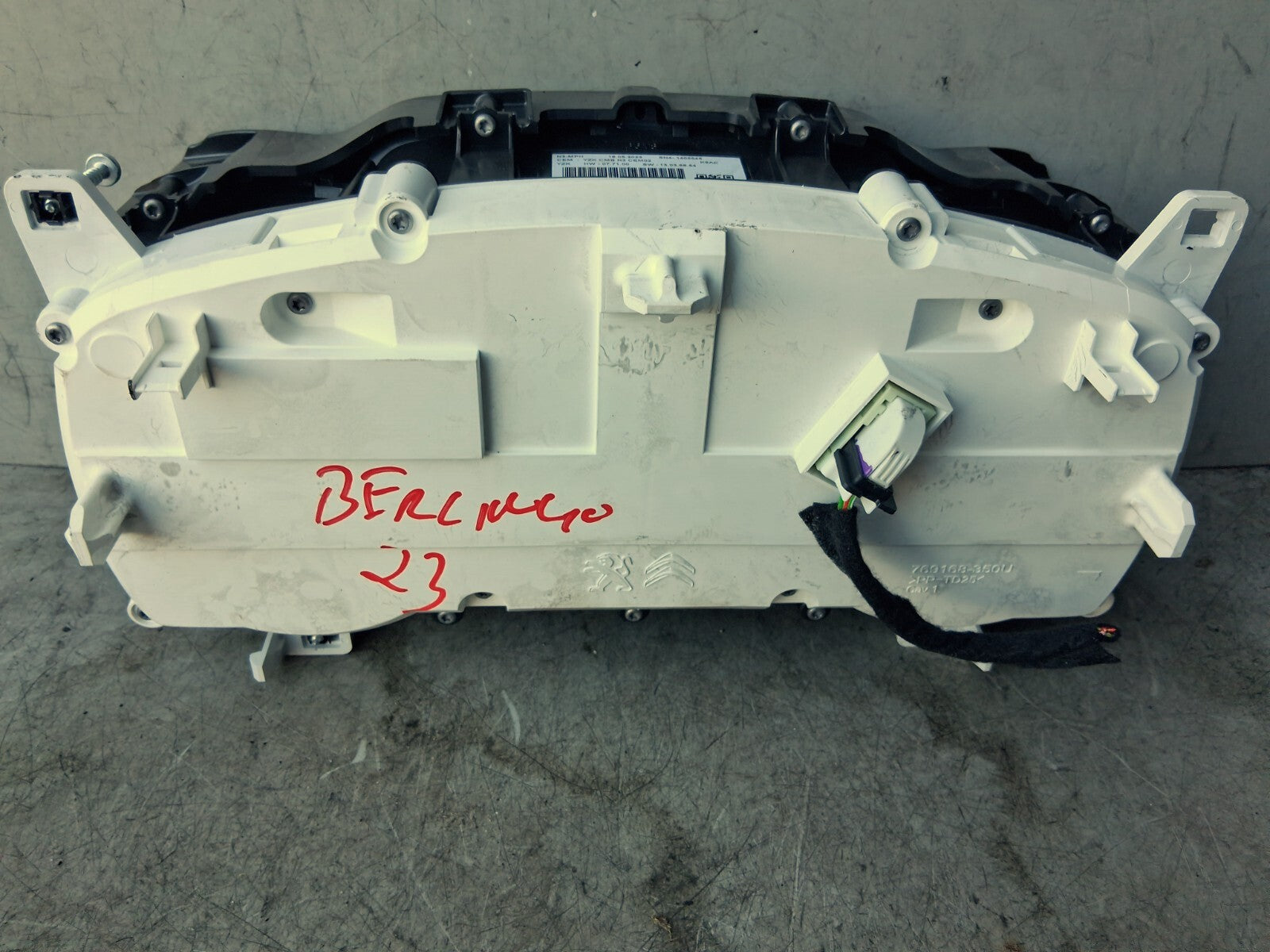 2023 CITROEN BERLINGO MK3 MANUAL SPEEDOMETER INSTRUMENT CLUSTER 9849348480