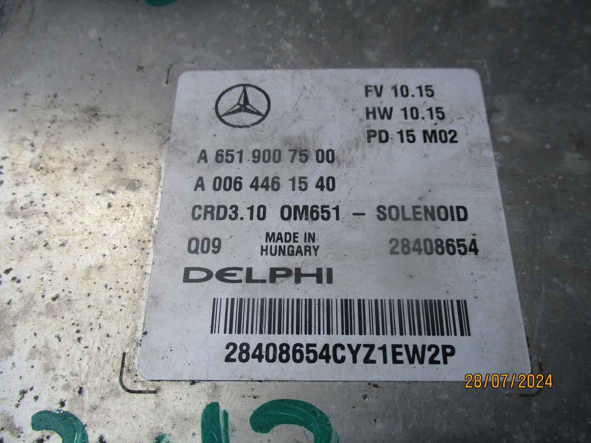 2012 MERCEDES C CLASS W204 2.1 DIESEL ECU ENGINE CONTROL MODULE A6519007500