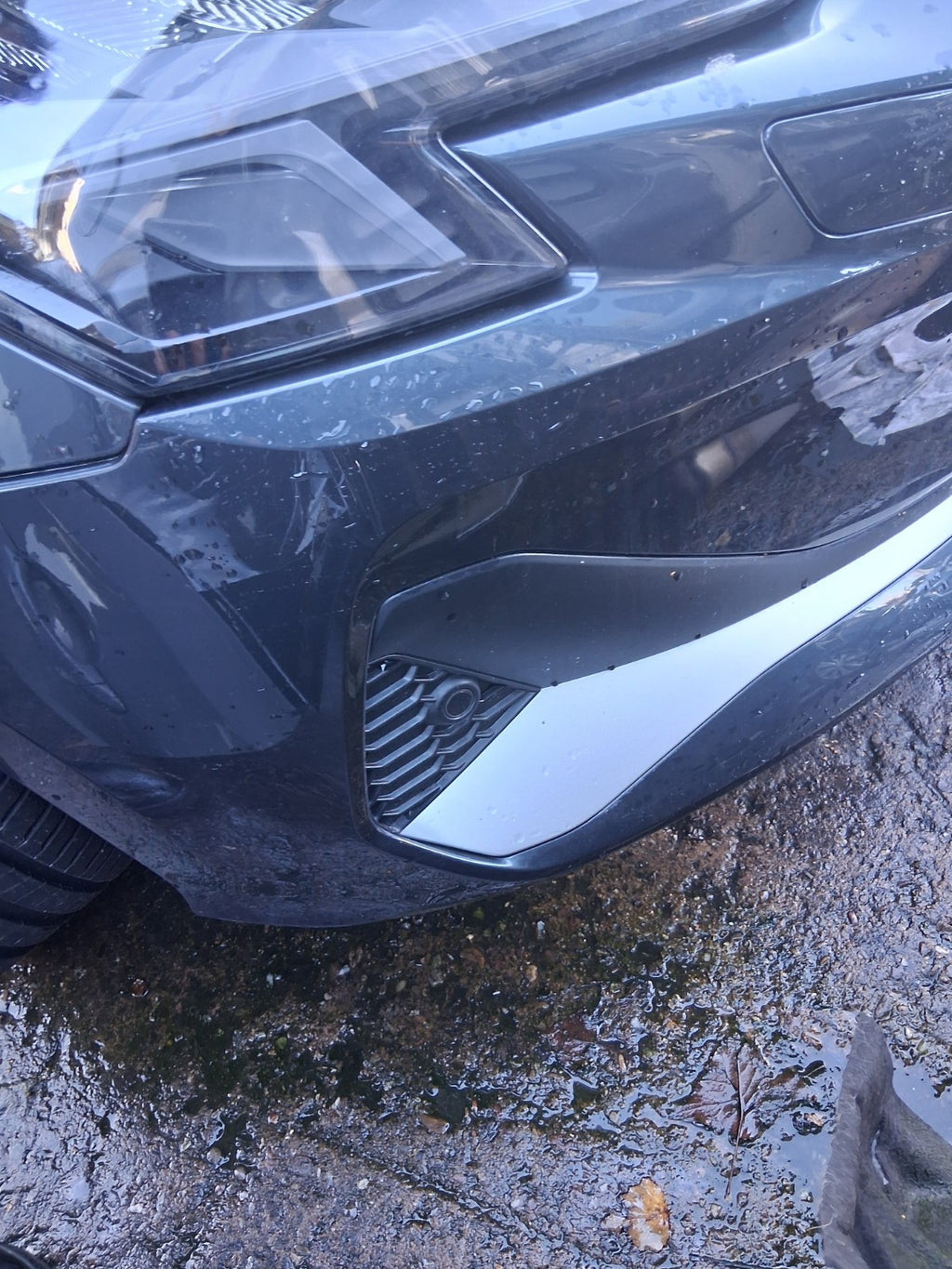 2025 AUDI A3 8Y HATCHBACK FACELIFT COMPLETE FRONT BUMPER WITH GRILL GREY LX7L