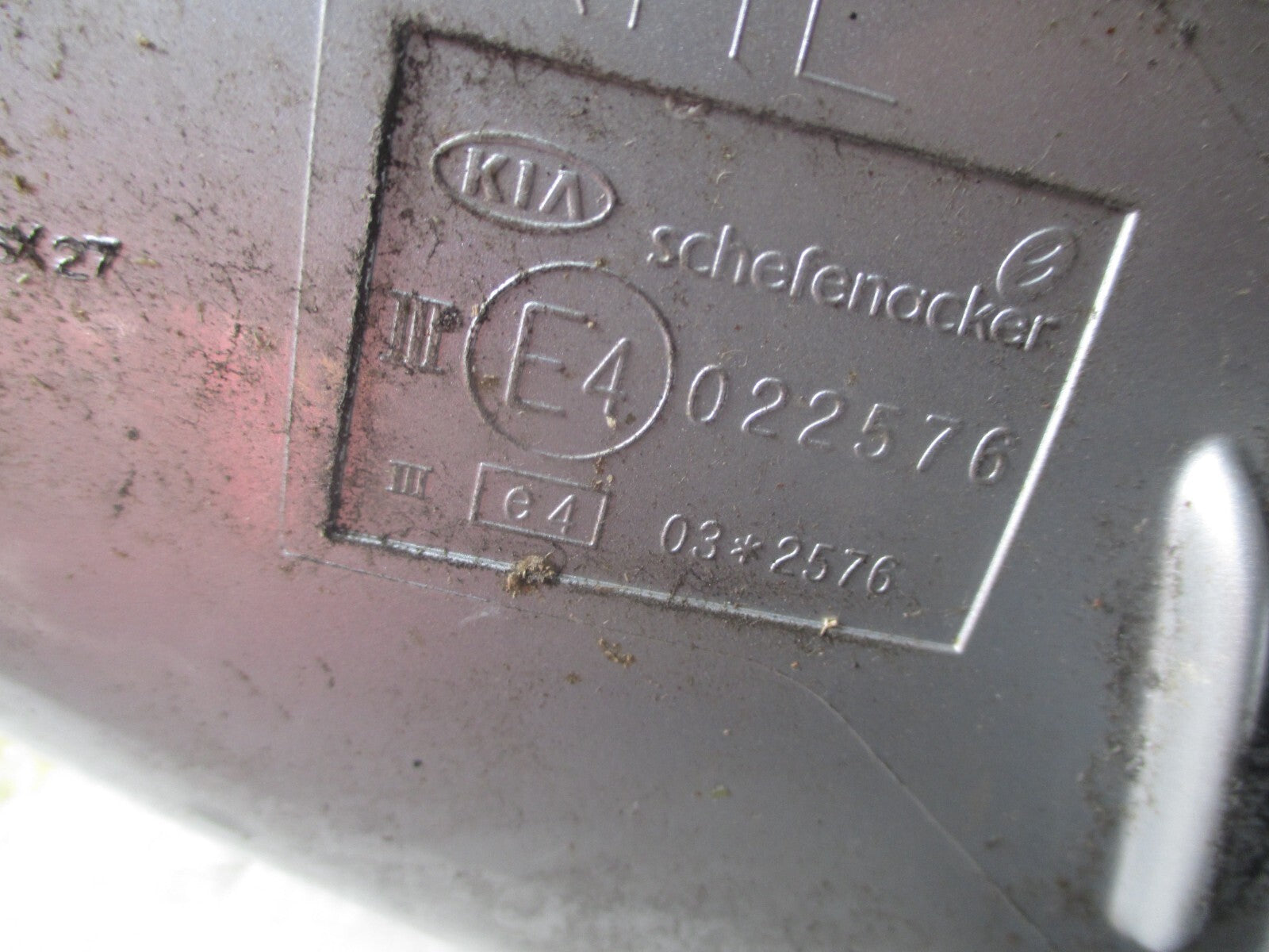 KIA CARENS 2007 NSF PASSENGER SIDE FRONT WING MIRROR  SILVER