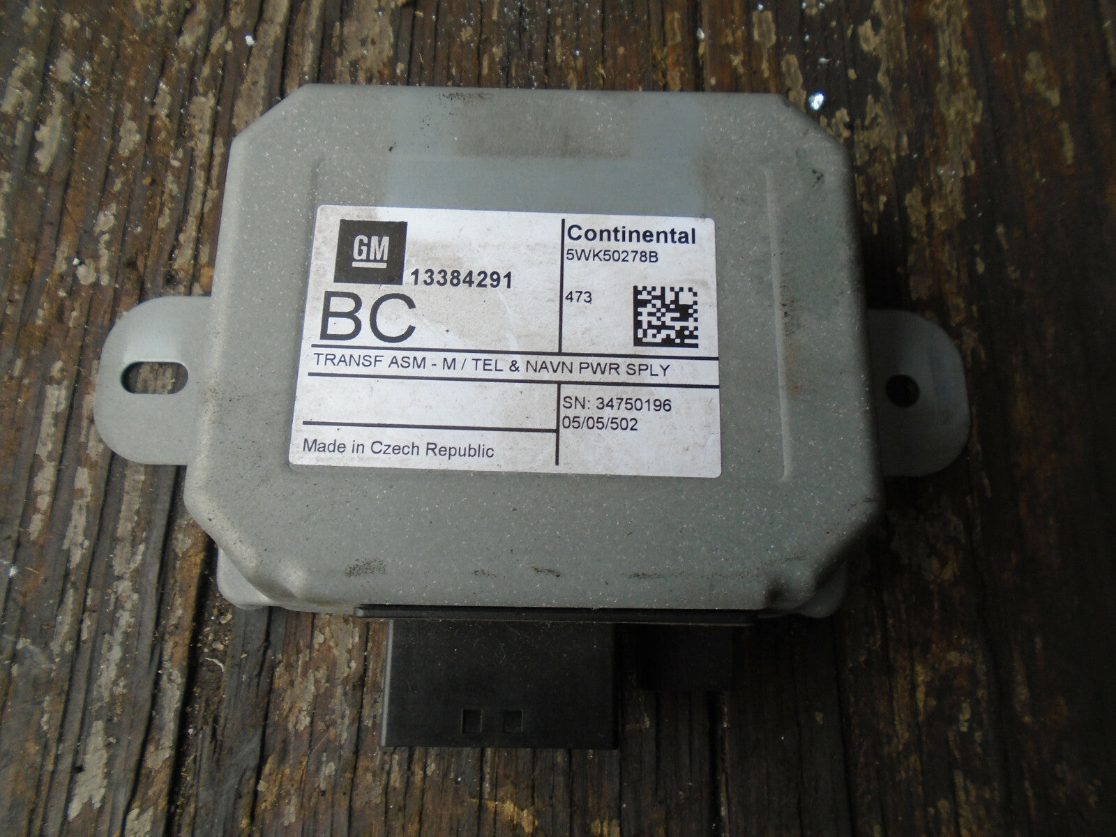 VAUXHALL INSIGNIA 2013 PHONE NAVIGATION POWER SUPPLY MODULE 13384291