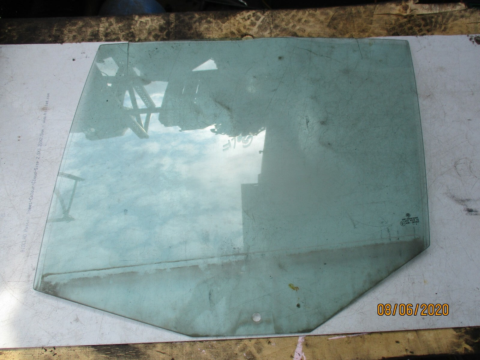 VW VOLKSWAGEN GOLF MK5 1K 2008 NSR PASSENGER REAR DOOR WINDOW GLASS 43R-001057