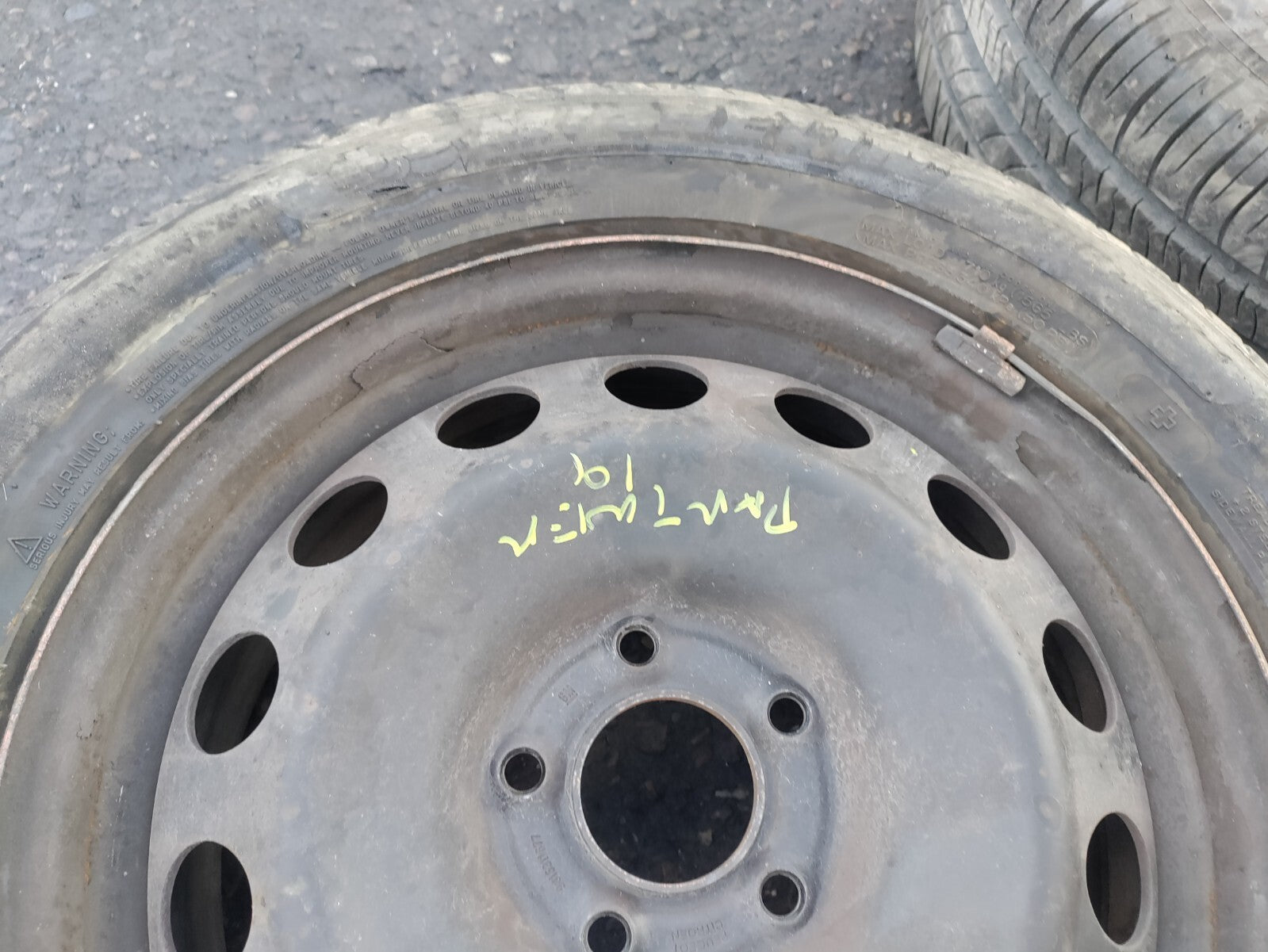 2019 PEUGEOT PARTNER MK3 STEEL WHEEL WITH 16 INCH TYRE 20560R16