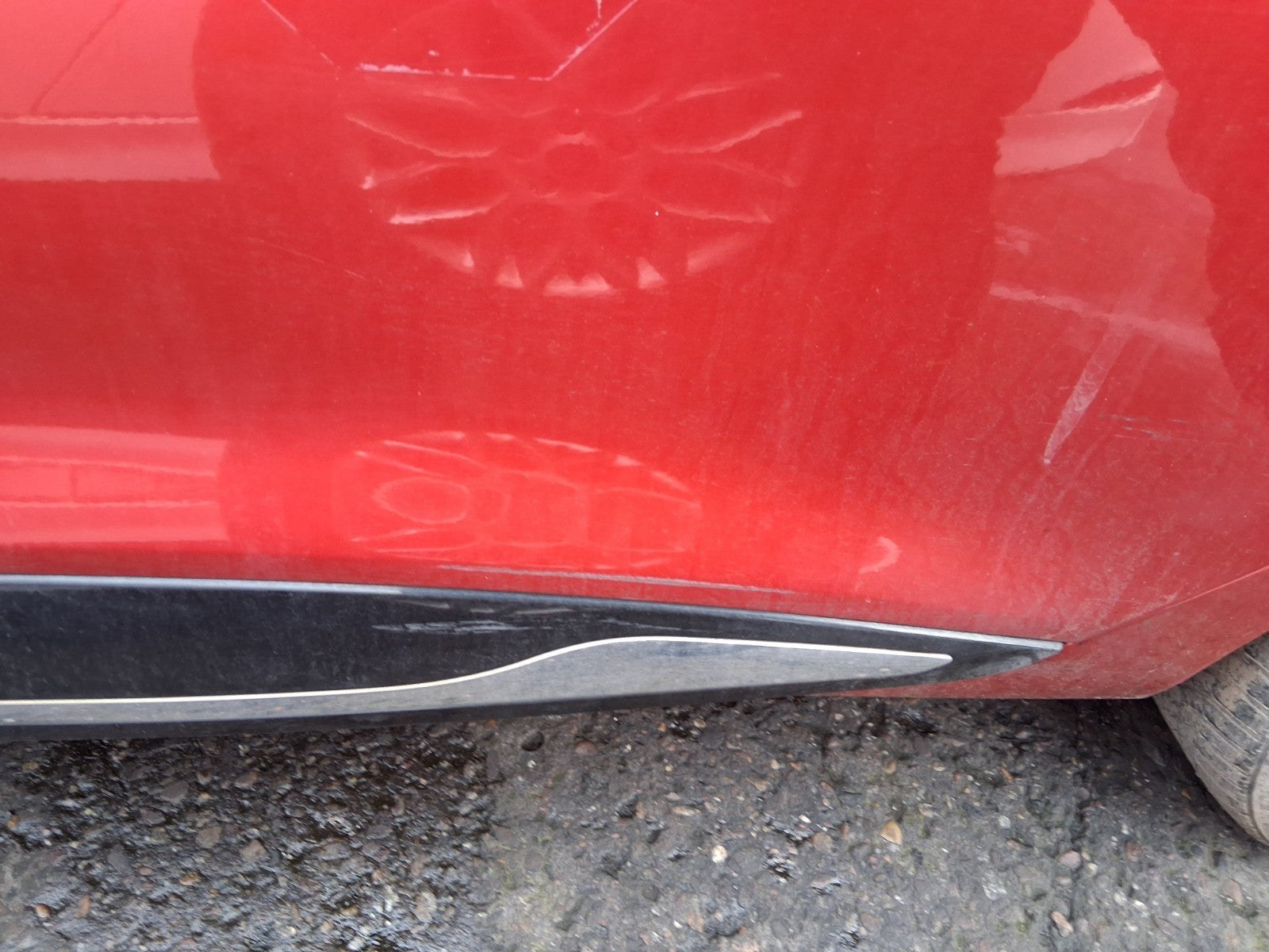 2013 RENAULT CLIO X98 MK4 NSR PASSENGER SIDE REAR LEFT BARE DOOR RED