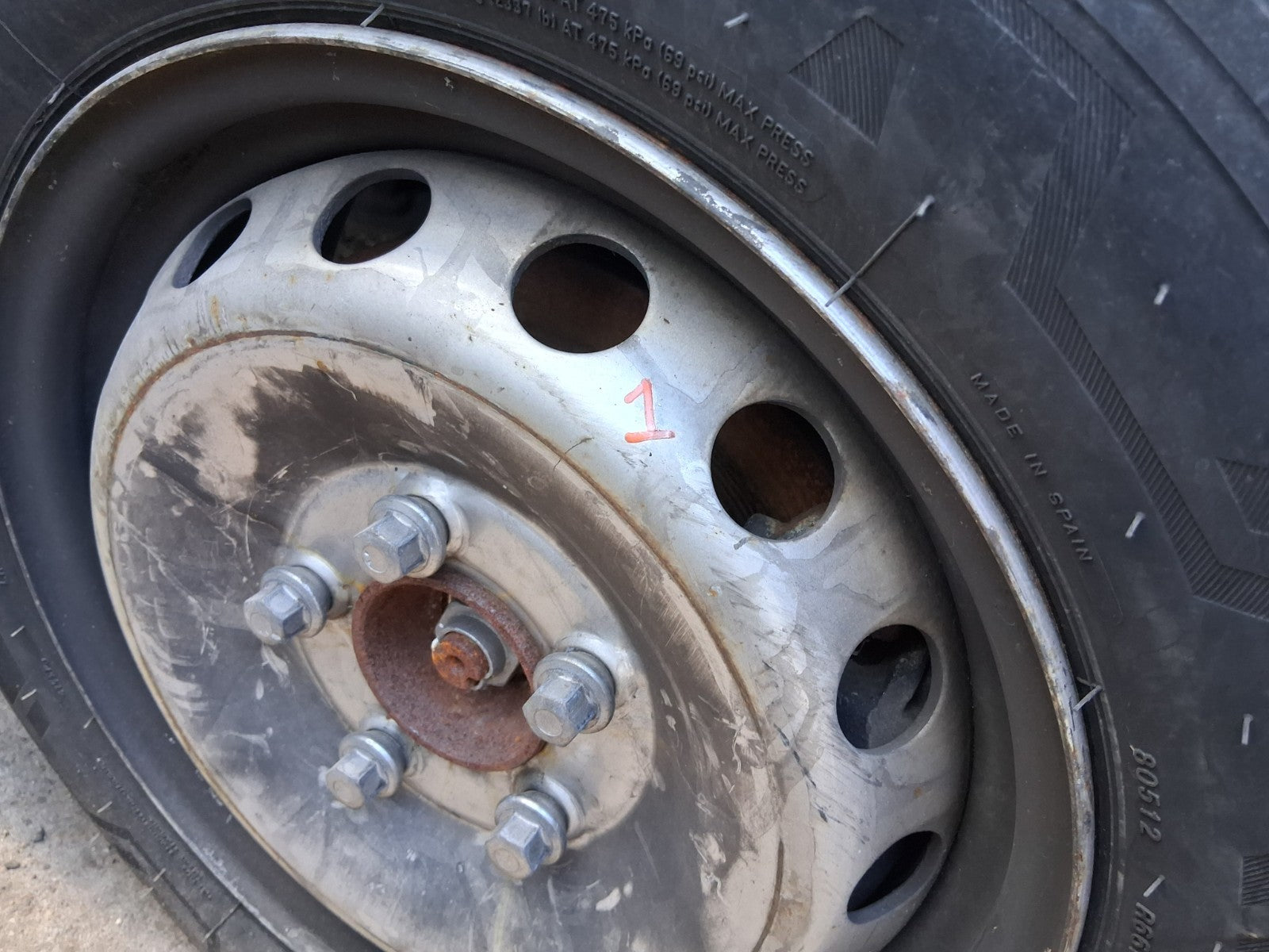 2024 RENAULT MASTER MK3 16 INCH STEEL WHEEL WITH TYRE 225/65R16 REF 1