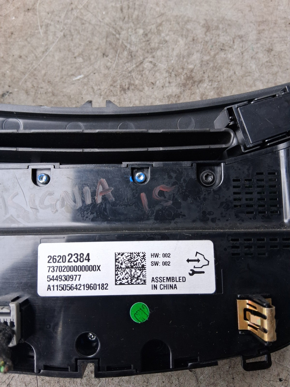 2015 VAUXHALL INSIGNIA AC HEATER CLIMATE CONTROL SWITCH PANEL 2620238