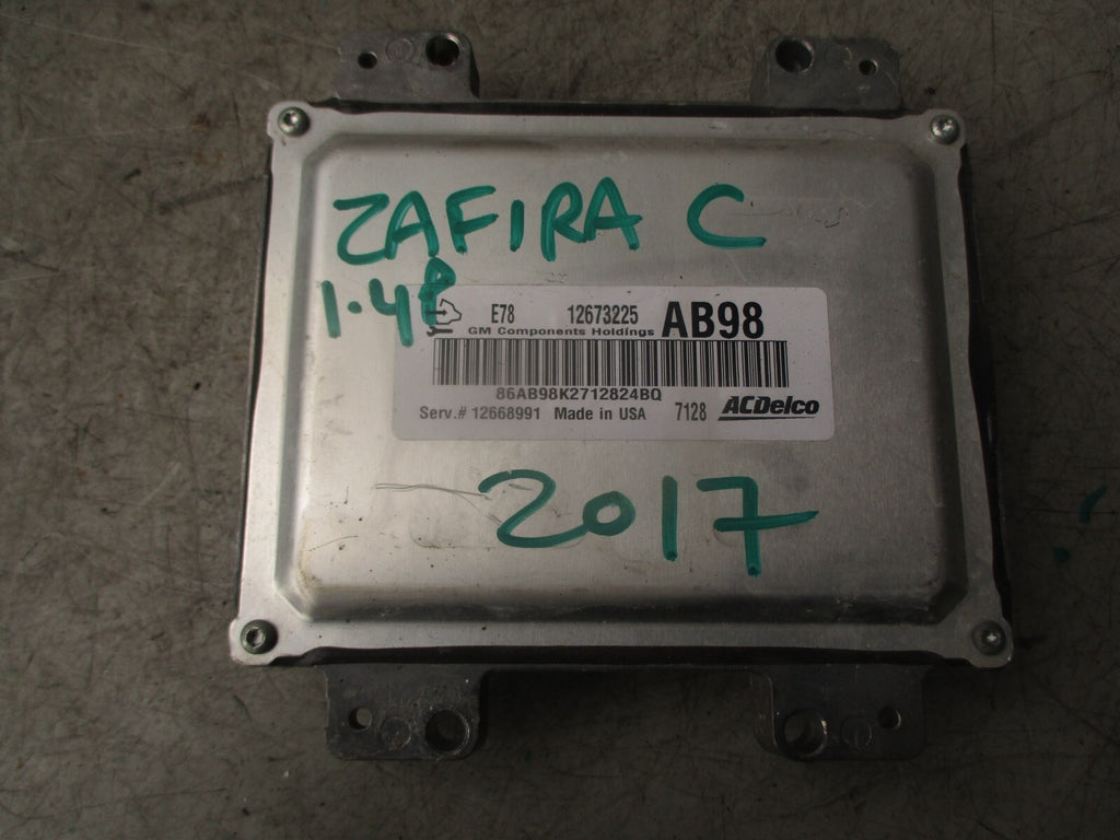 2017 VAUXHALL ZAFIRA C TOURER 1.4 PETROL ENGINE CONTROL UNIT 12673225