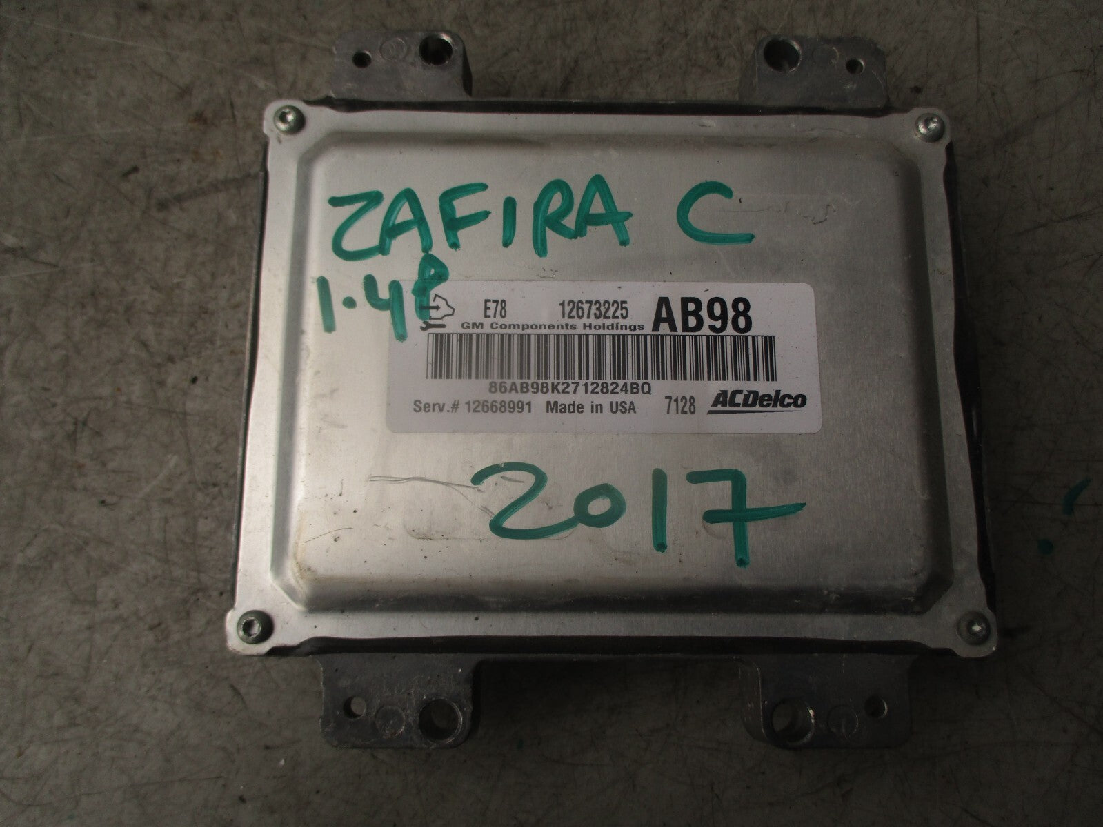2017 VAUXHALL ZAFIRA C TOURER 1.4 PETROL ENGINE CONTROL UNIT 12673225