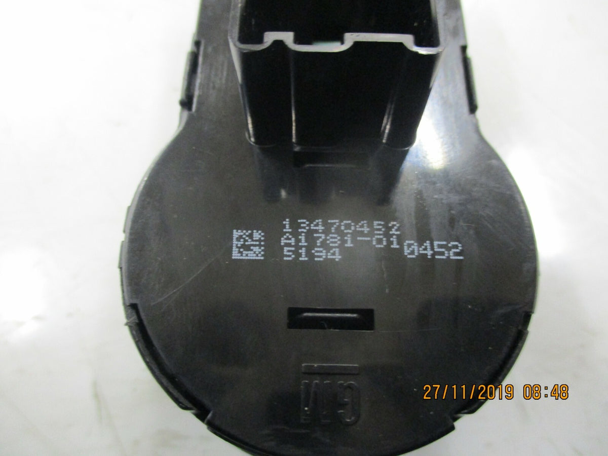 VAUXHALL CORSA E 2016 DASH HEADLIGHT FOG SPOT LIGHT CONTROL SWITCH 13470452