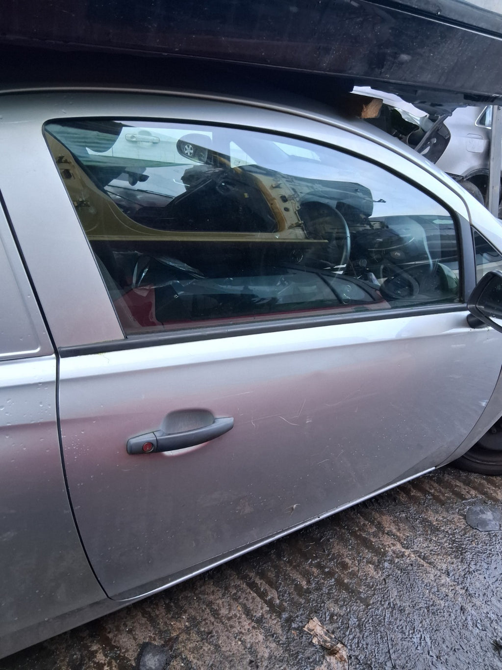 2018 VAUXHALL CORSA E 3 DOOR CORSA VAN OS DRIVER SIDE RIGHT BARE DOOR SILVER