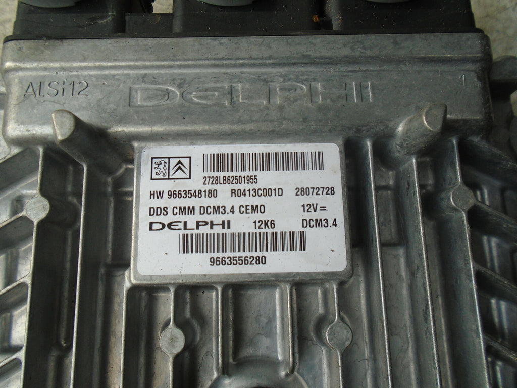 PEUGEOT 407 2006 2.0 DIESEL ECU ENGINE CONTROL MODULE UNIT 9663548180