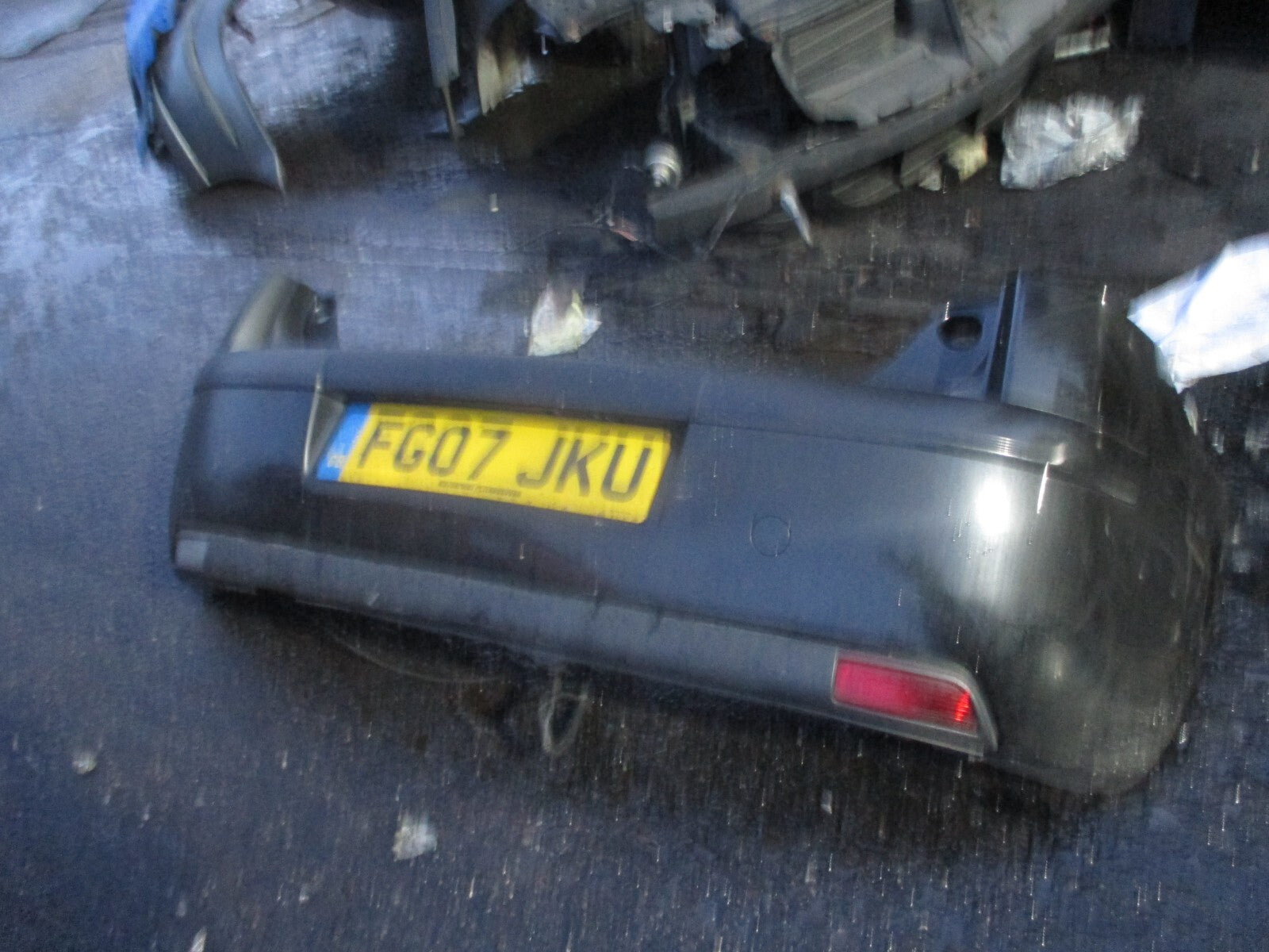 CITROEN C4 2007 REAR COMPLETE BUMPER BLACK