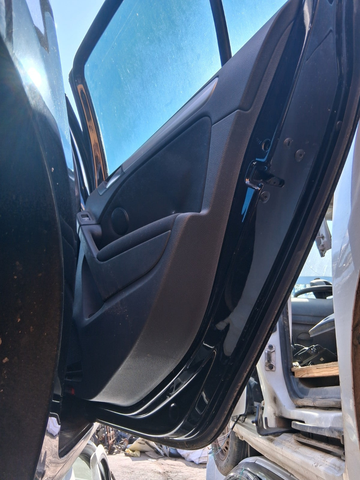 2012 VW VOLKSWAGEN GOLF MK6 OSR DRIVER SIDE REAR COMPLETE DOOR BLACK LC9X