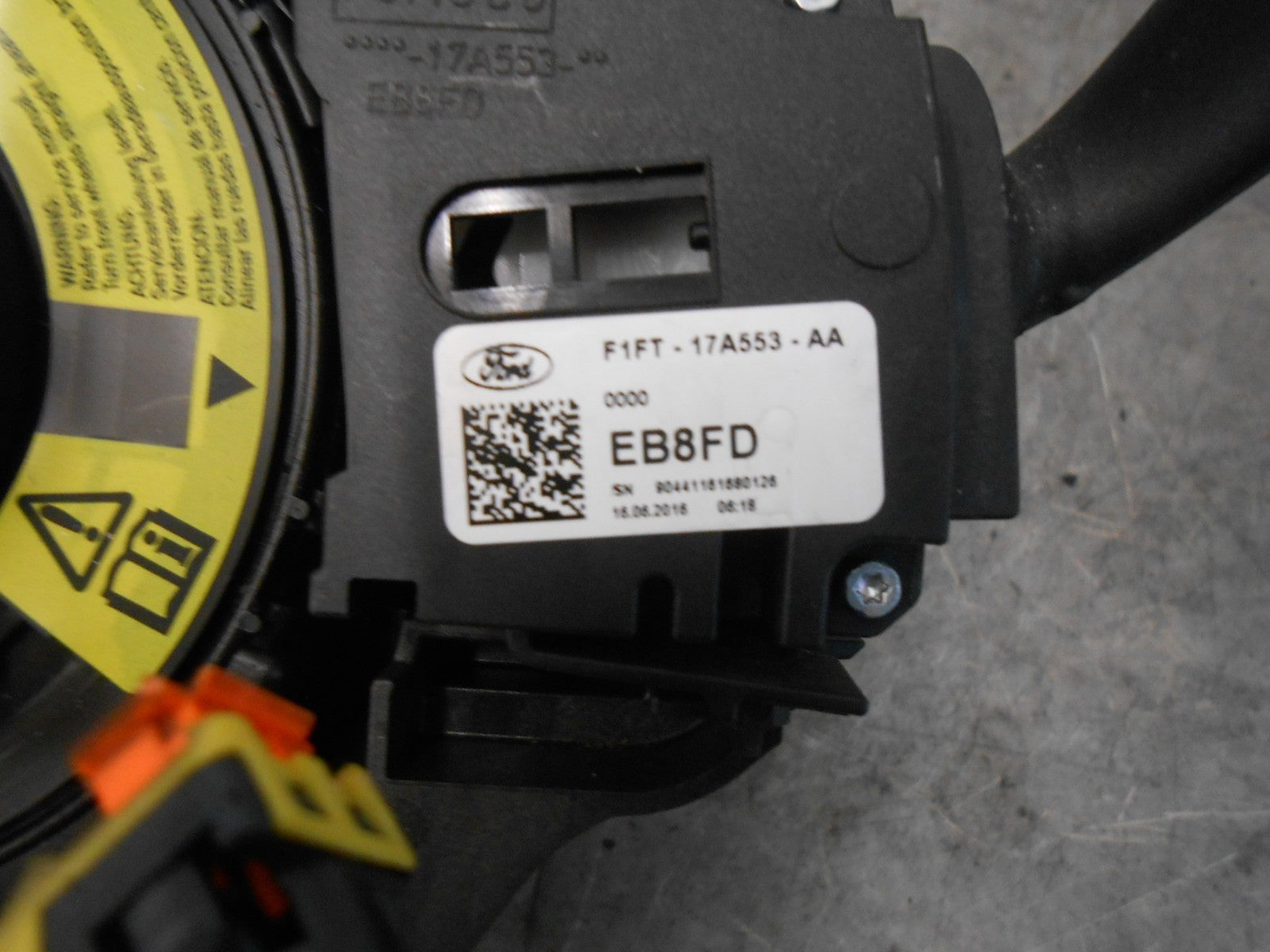 FORD TRANSIT CONNECT MK2 2017 AIR BAG SQUIB & CONTROL STALKS DV6T13N064AF