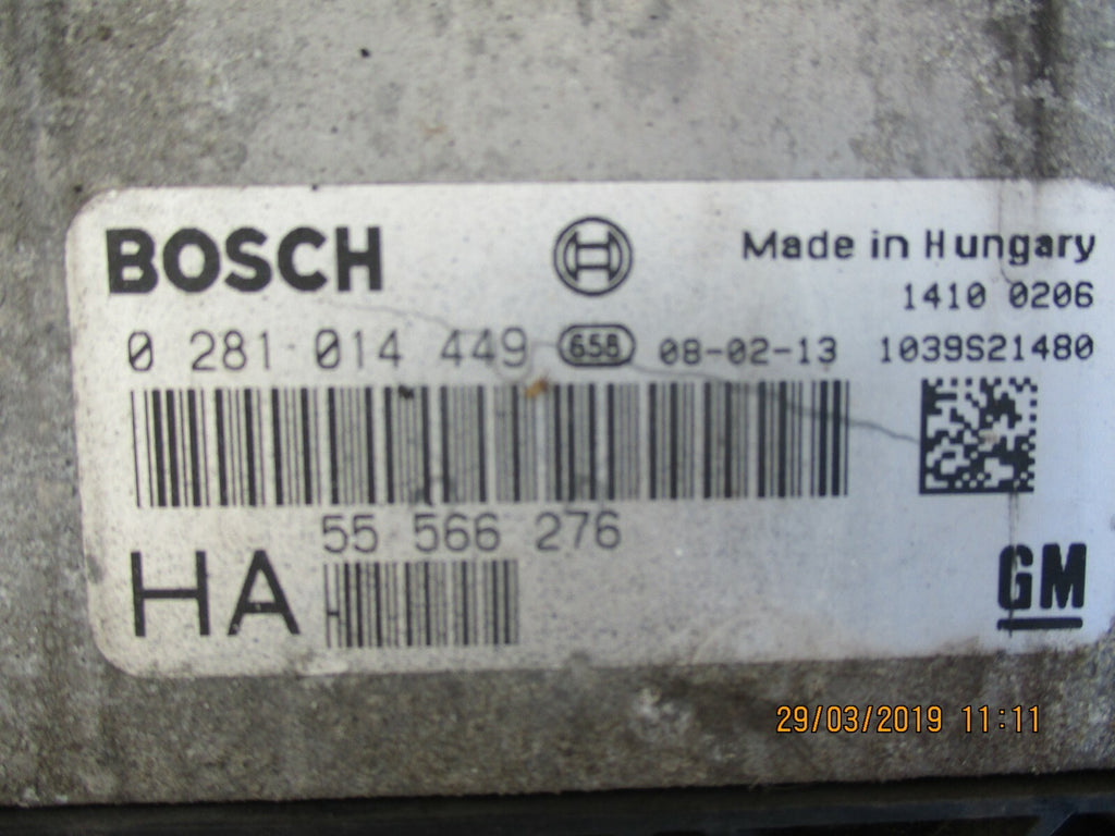 VAUXHALL VECTRA C 1.9 2007 DIESEL ENGINE CONTROL UNIT ECU MODULE 0281014449