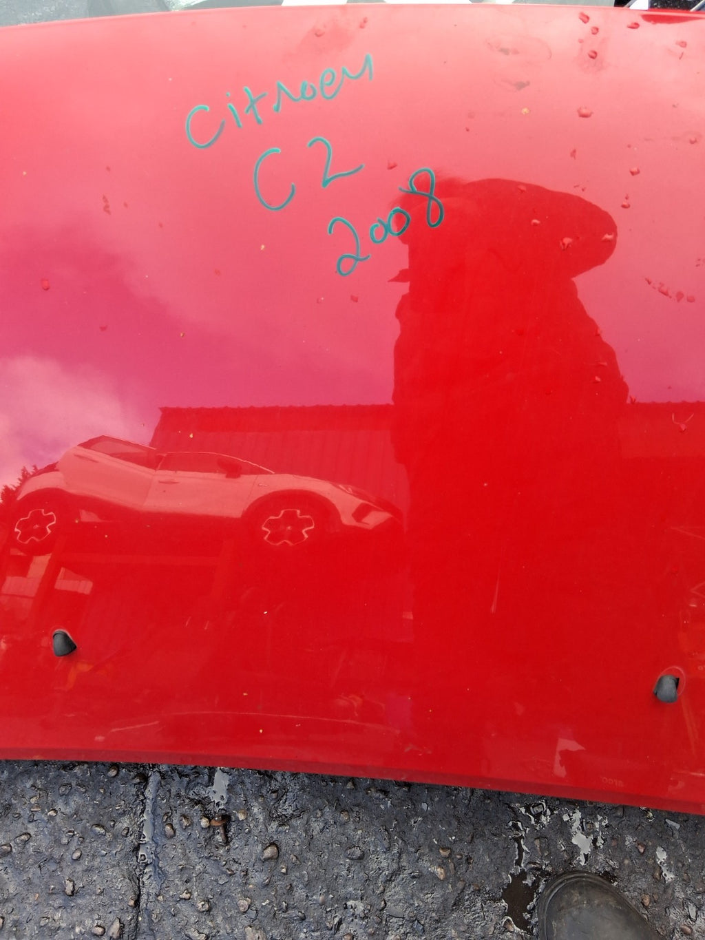 2008 CITROEN C2 FRONT BONNET HOOD PANEL RED