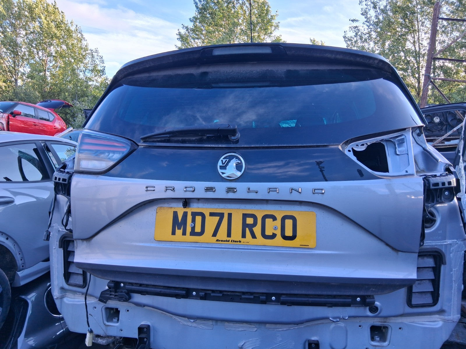 2022 VAUXHALL CROSSLAND BARE TAILGATE BOOTLID ARTENSE GREY Z10K