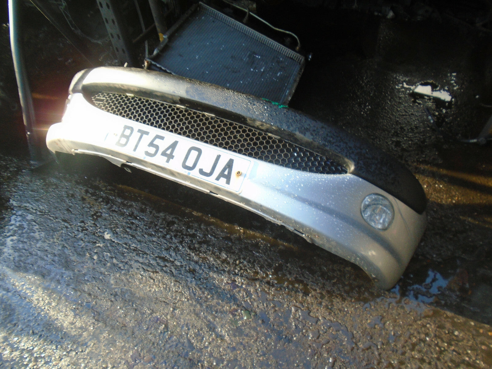 PEUGEOT 206 2004 FRONT COMPLETE BUMPER SILVER