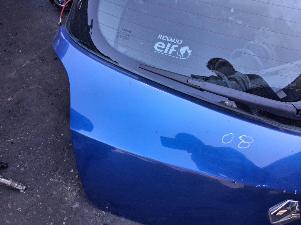 2008 RENAULT CLIO MK3 COMPLETE REAR TAILGATE BOOTLID BLUE