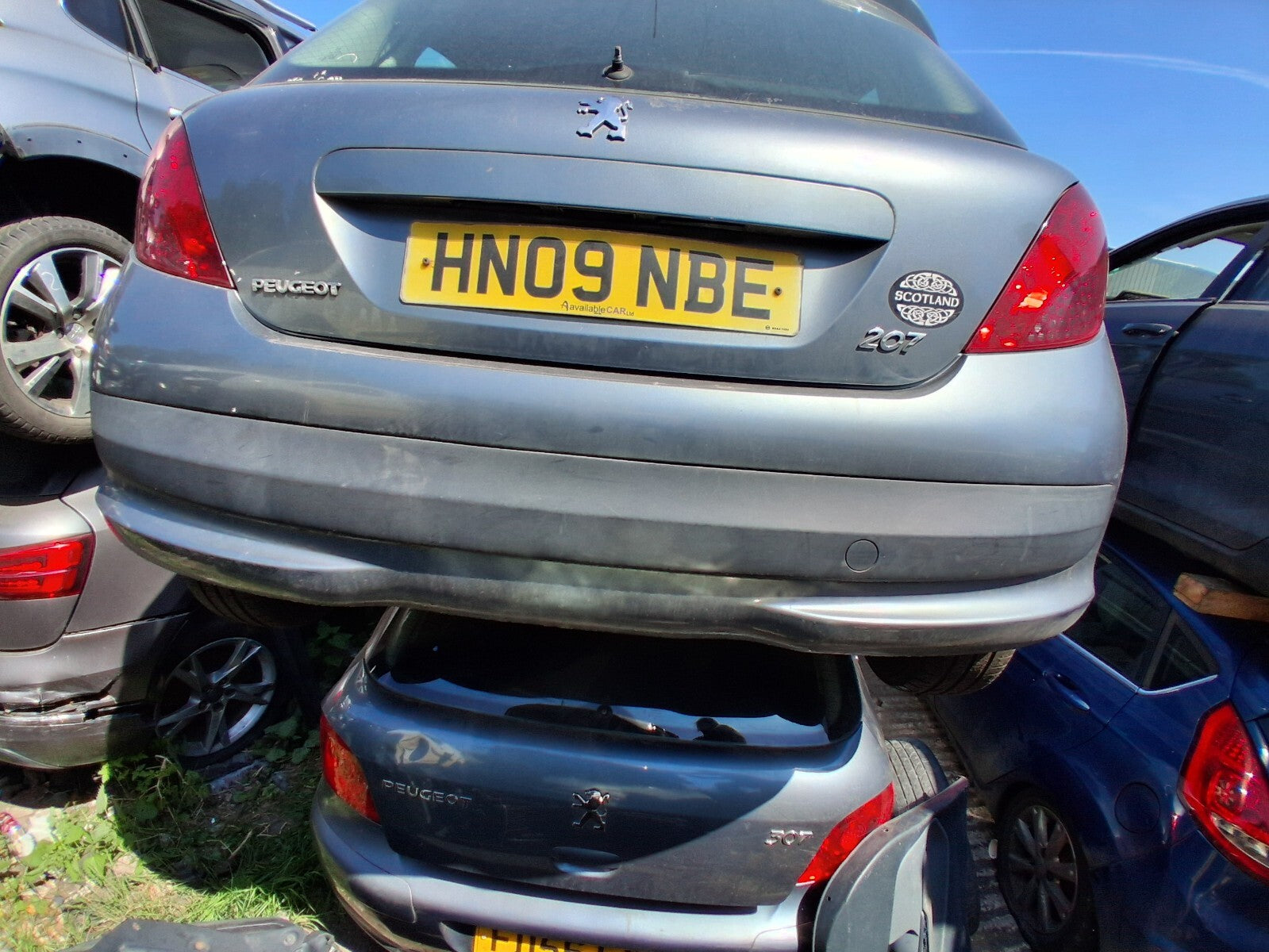 2009 PEUGEOT 207 PRE FACELIFT REAR COMPLETE BUMPER GRIS THORIUM METALLIC KTHC