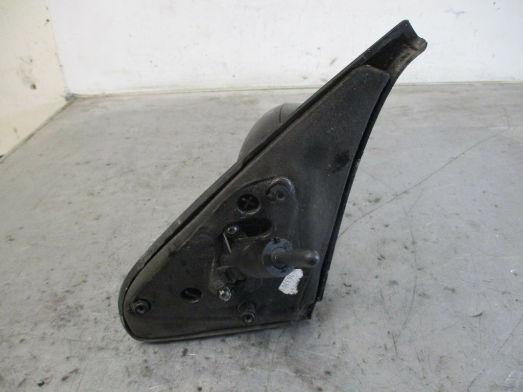 RENAULT CLIO MK2 2003 OS DRIVER SIDE MANUAL DOOR WING MIRROR BLACK PLASTIC