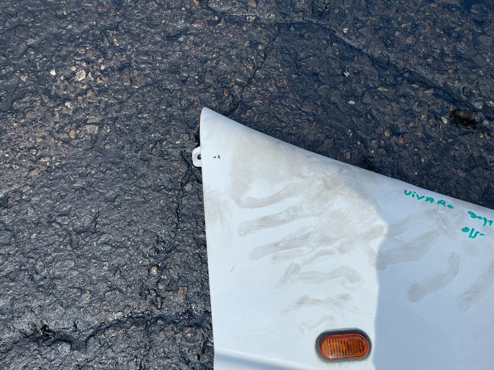 2007 VAUXHALL VIVARO MK1 X83 OS DRIVER SIDE WING PANEL WHITE