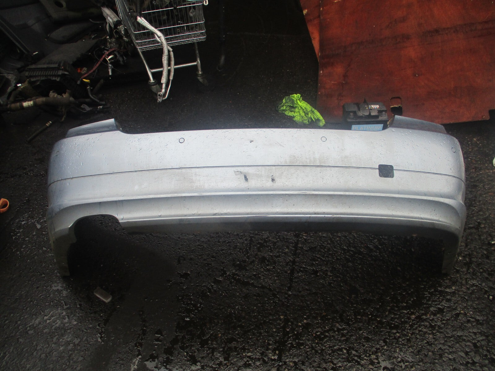 2009 BMW 3 SERIES LCI E90 SALOON REAR BUMPER WITH SENSORS LIGHT BLUE