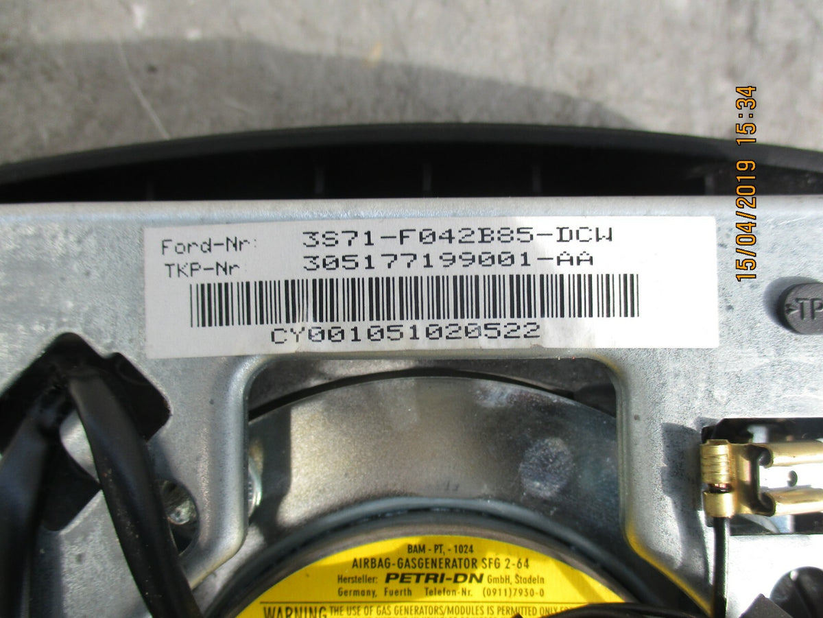 FORD MONDEO MK3 STEERING WHEEL AIRBAG 3S71F042B85