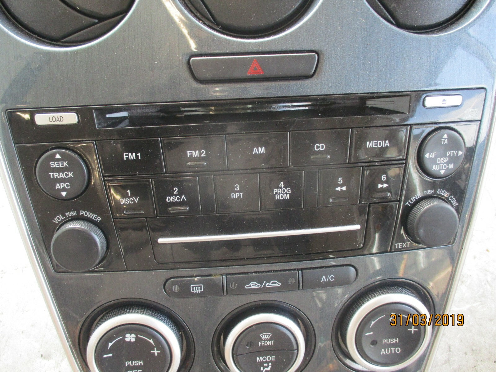 MAZDA 6 GG GY MK1 AIR VENTS & CD RADIO STEREO UNIT CLIMATE CONTROL CQMM45701A