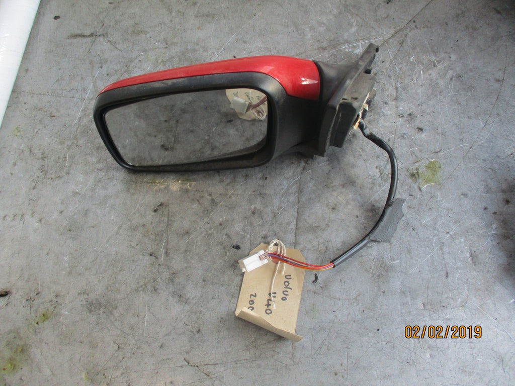VOLVO V40 2005 NS PASSENGER SIDE ELECTRIC WING MIRROR RED