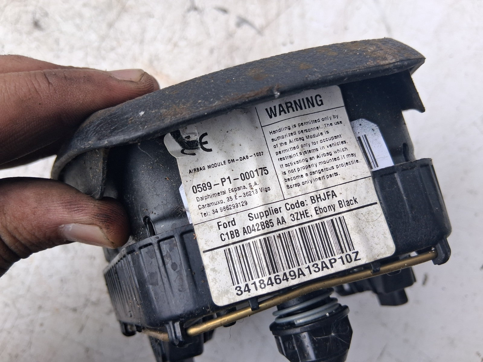 2014 FORD FIESTA MK7 STEERING WHEEL AIR BAG AIRBAG C1BBA042B85
