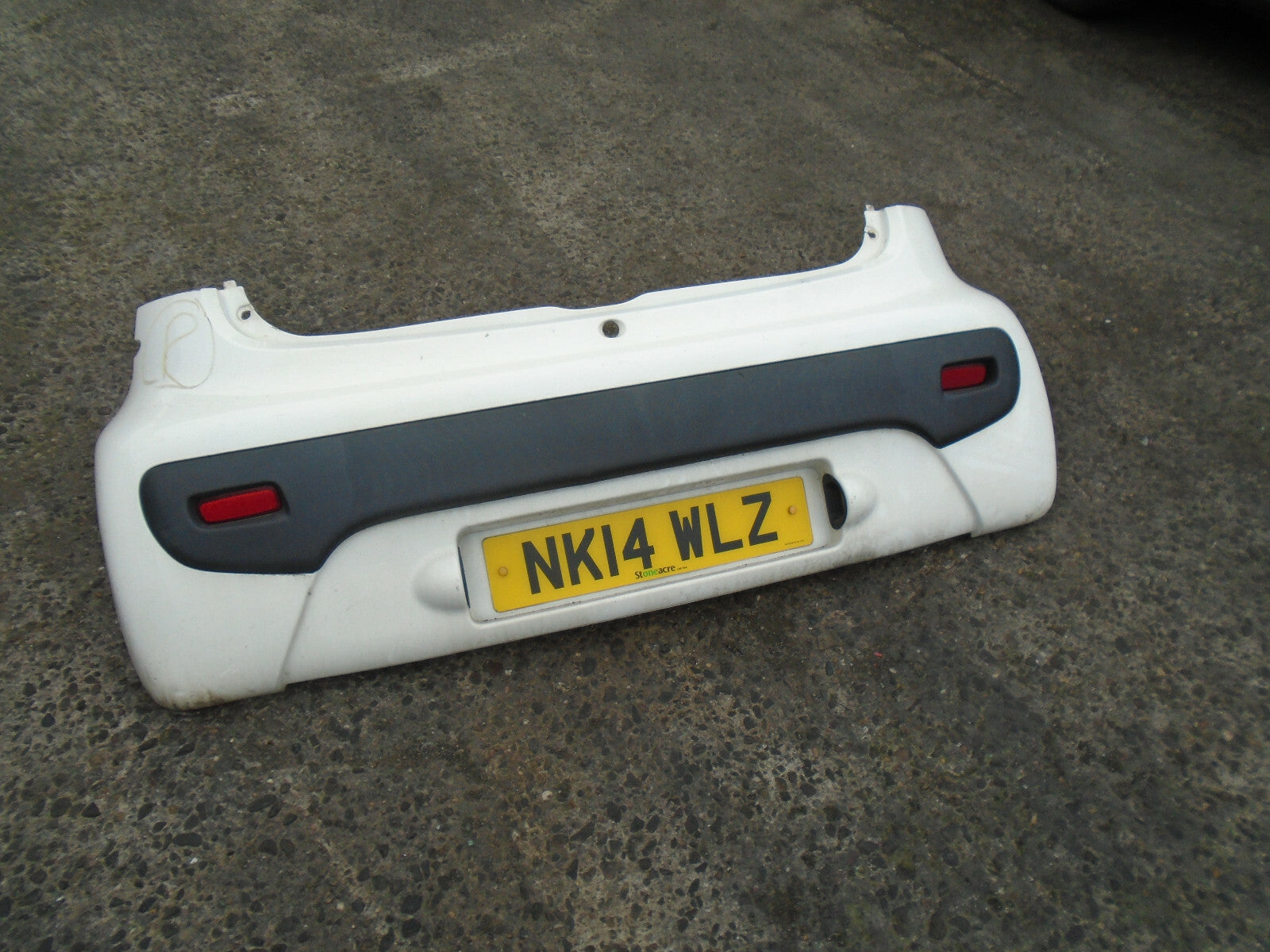 CITROEN C1 MK2 2014 3 DOOR REAR BUMPER COMPLETE WHITE