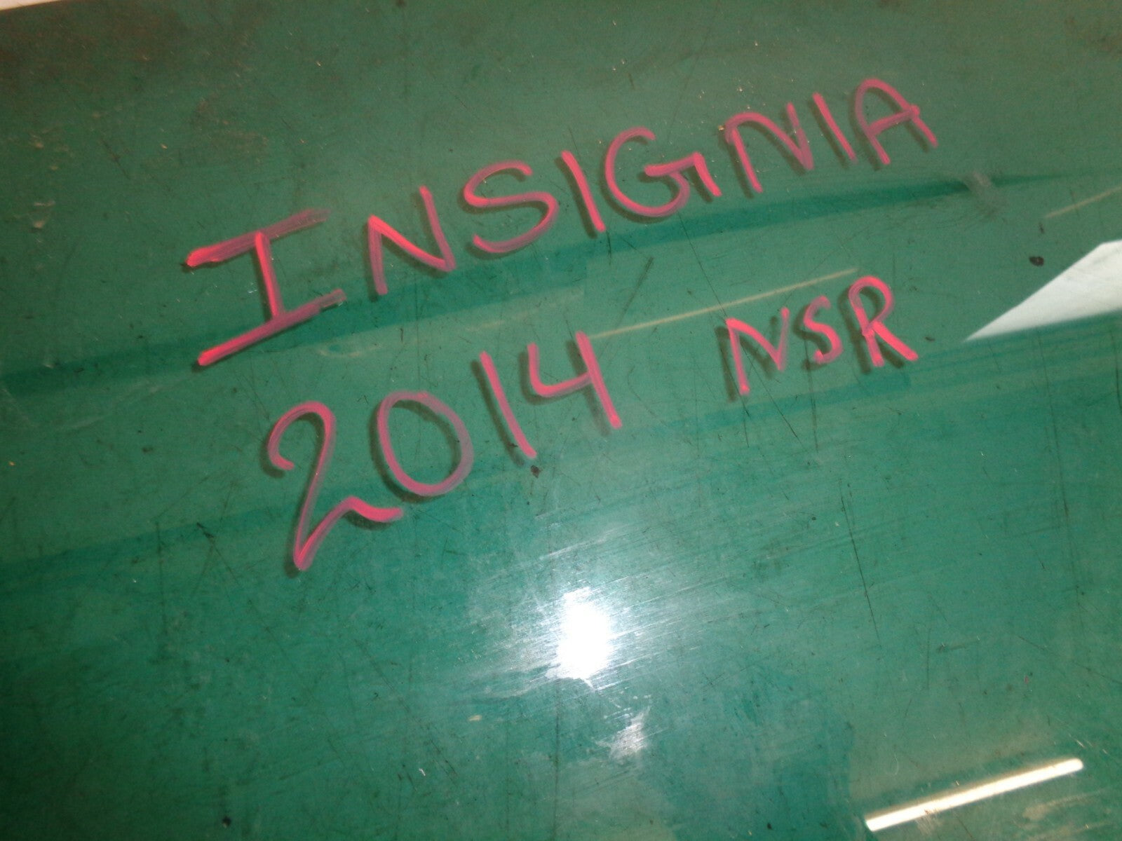 VAUXHALL INSIGNIA 2014 NSR PASSENGER SIDE REAR DOOR WINDOW GLASS