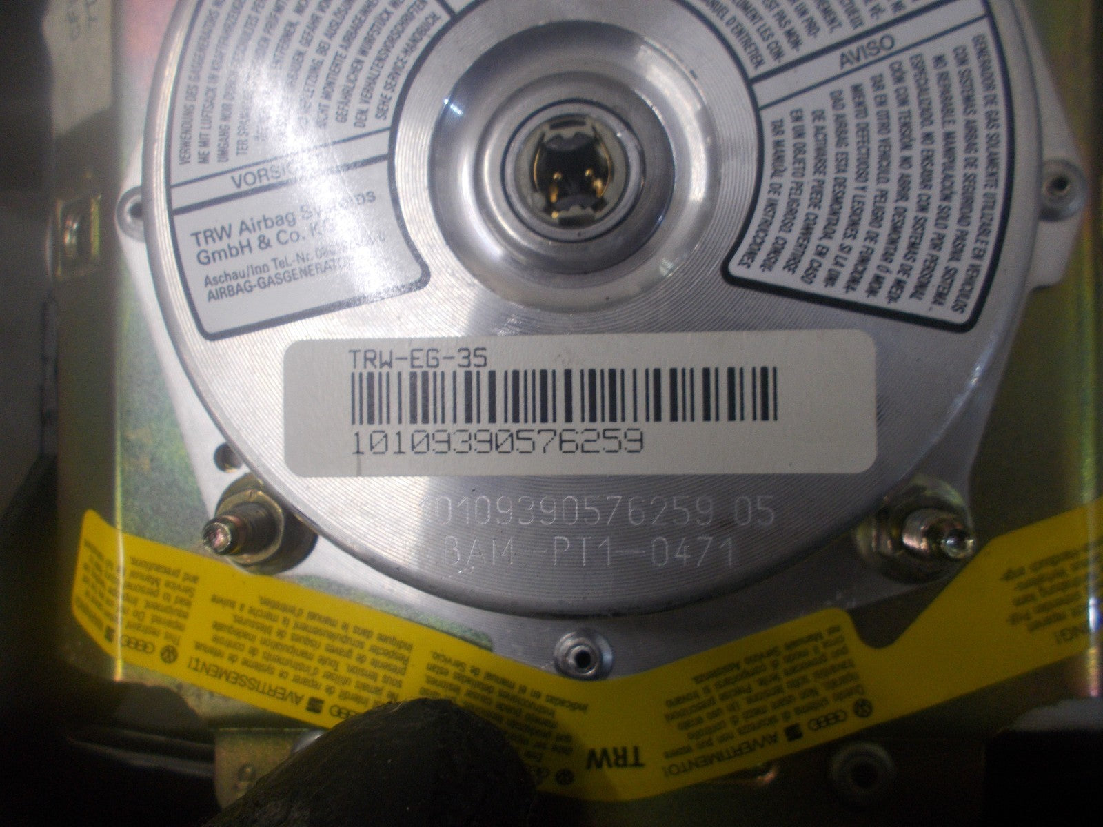 VW VOLKSWAGEN POLO 6N STEERING WHEEL AIRBAG 3A0880201B