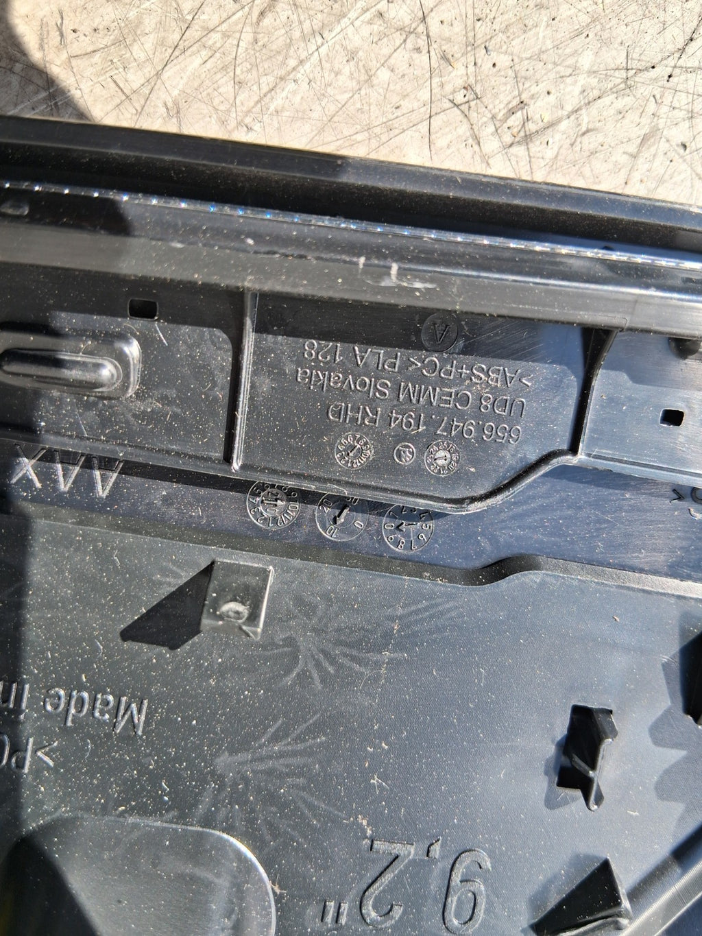 2021 SKODA SCALA DASH AIR VENT 656947194