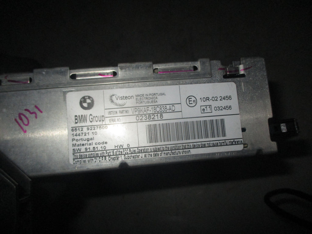 BMW 1 SERIES 2010 E87 STEREO SYSTEM 922750001