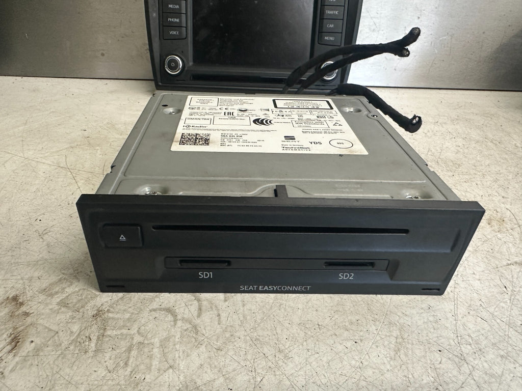 2016 SEAT IBIZA MK4 6J MIB STD2 STEREO HEAD UNIT SCREEN DISPLAY 5QA035858