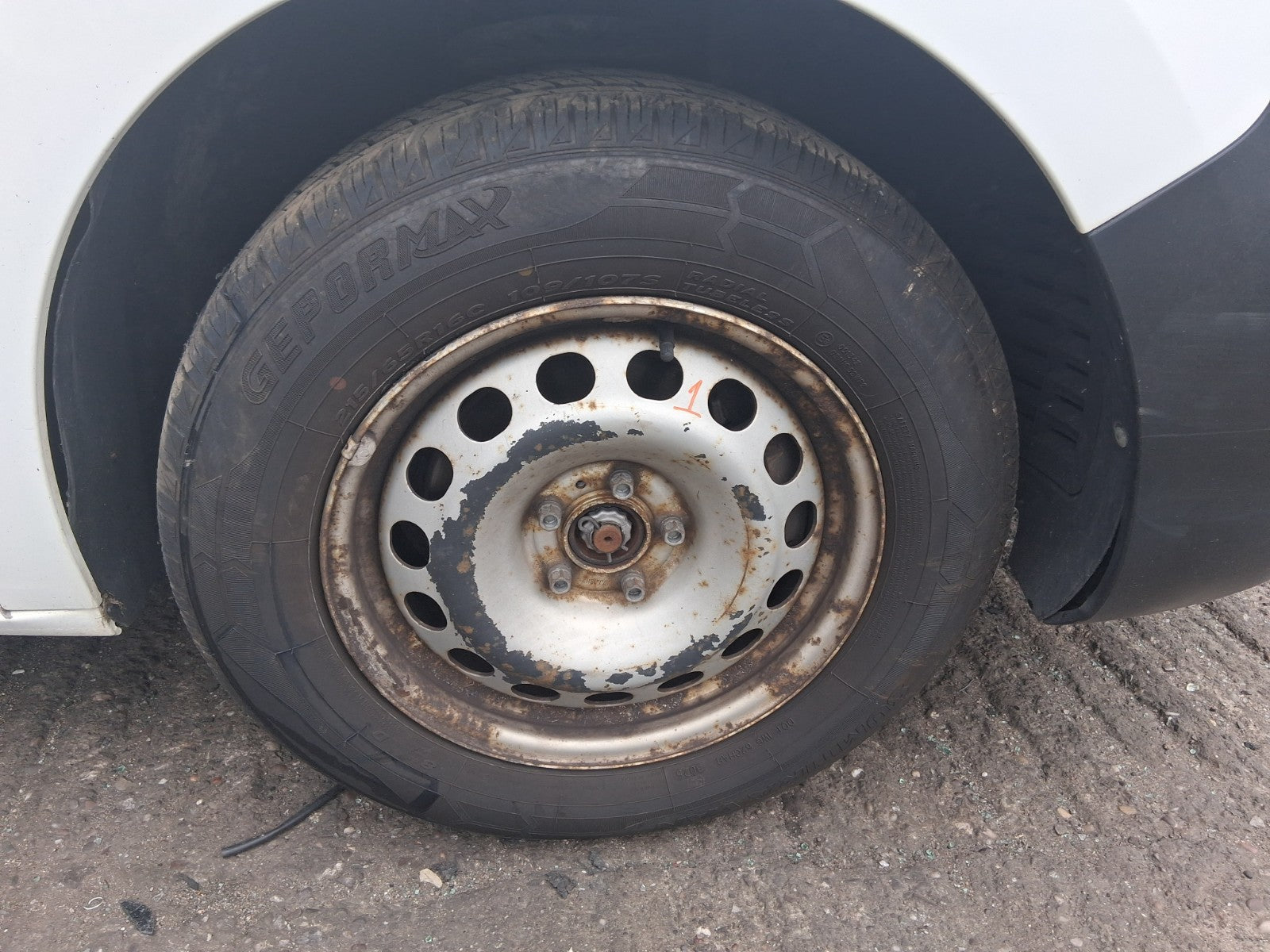 2019 CITROEN DISPATCH VIVARO MK3 16 INCH STEEL WHEEL WITH TYRE 215/65R16C REF 1