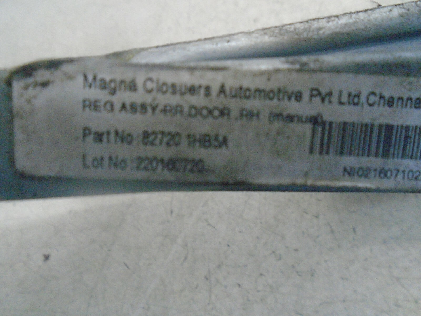 NISSAN MICRA 2016 MK4 OSR REAR DRIVER SIDE WINDOW REGULATOR
