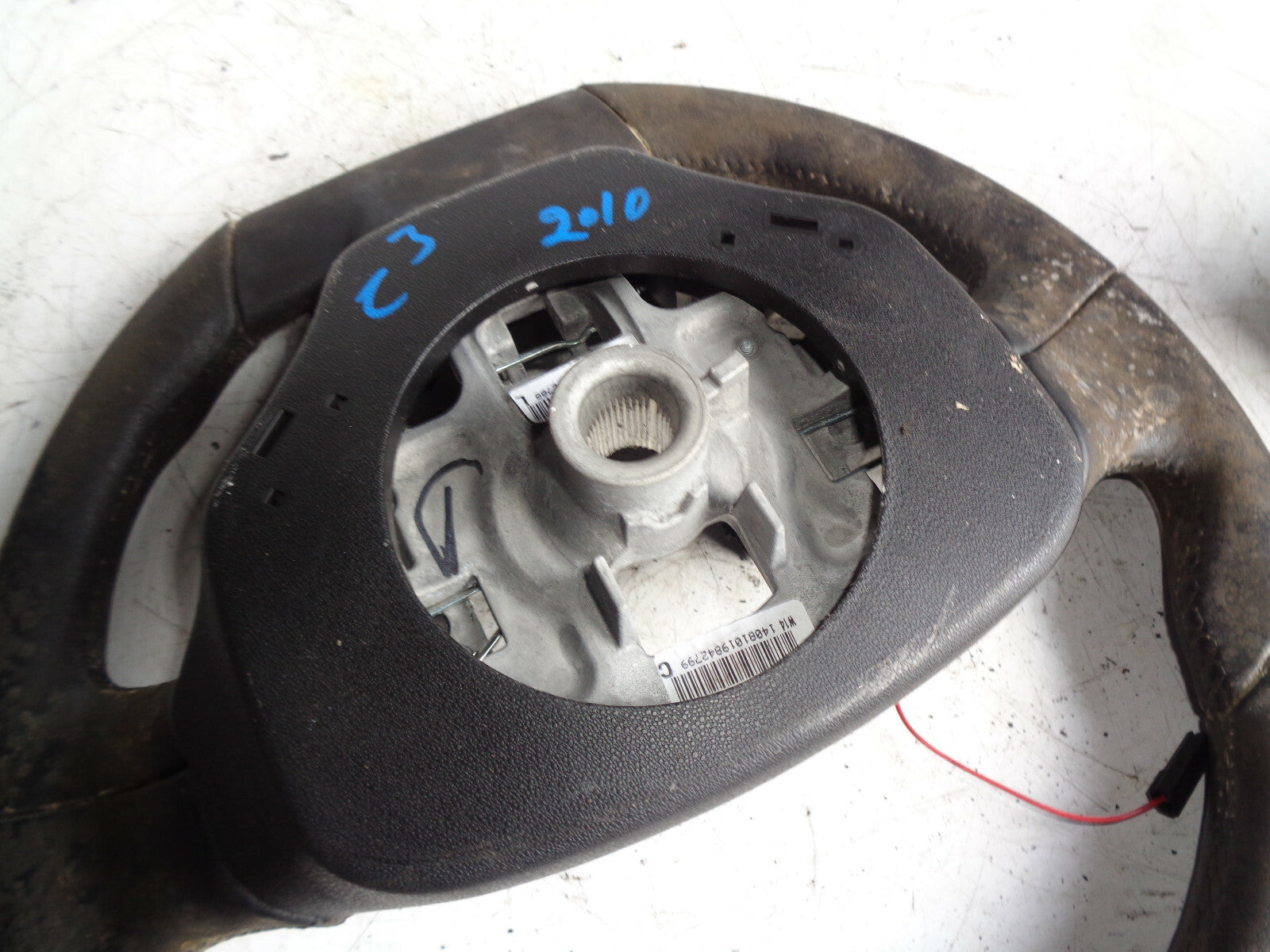 CITROEN C3 MK2 2010 3 SPOKE BLACK STEERING WHEEL 96842235ZD