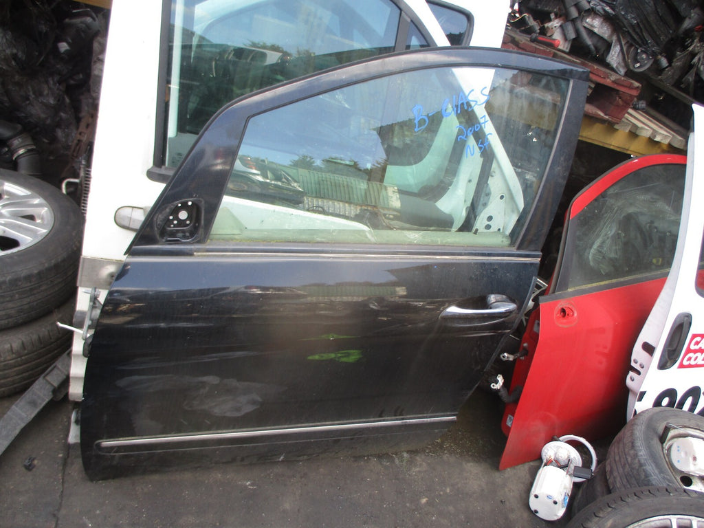 MERCEDES BENZ B CLASS W245 2007 NSF PASSENGER SIDE FRONT COMPLETE DOOR BLACK 191
