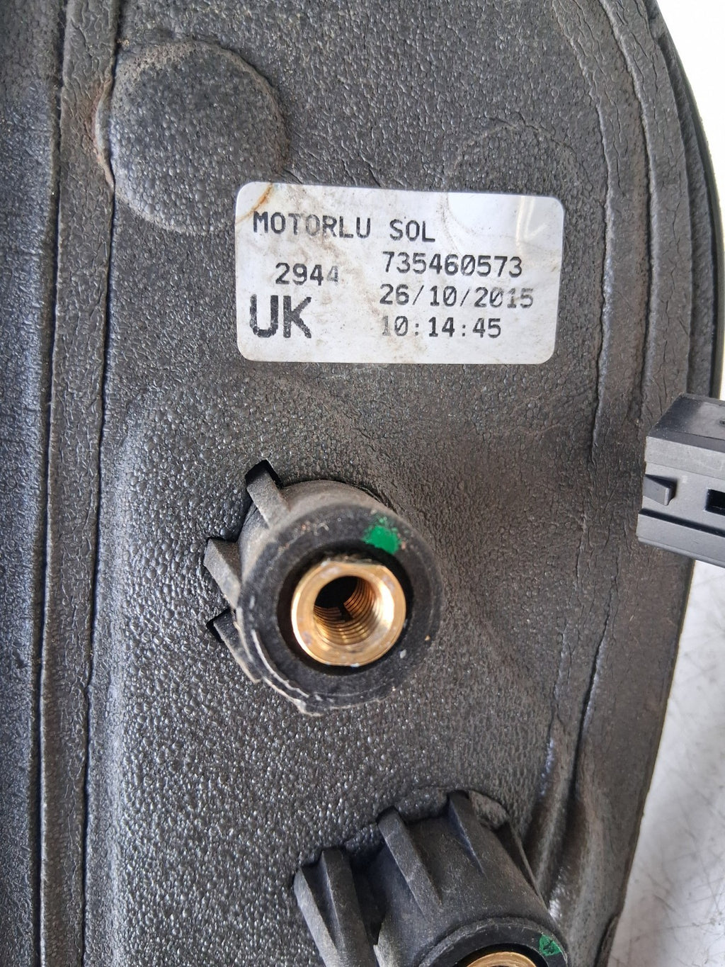 2015 FIAT FIORINO NS PASSENGER SIDE LEFT WING MIRROR BLACK 735460573